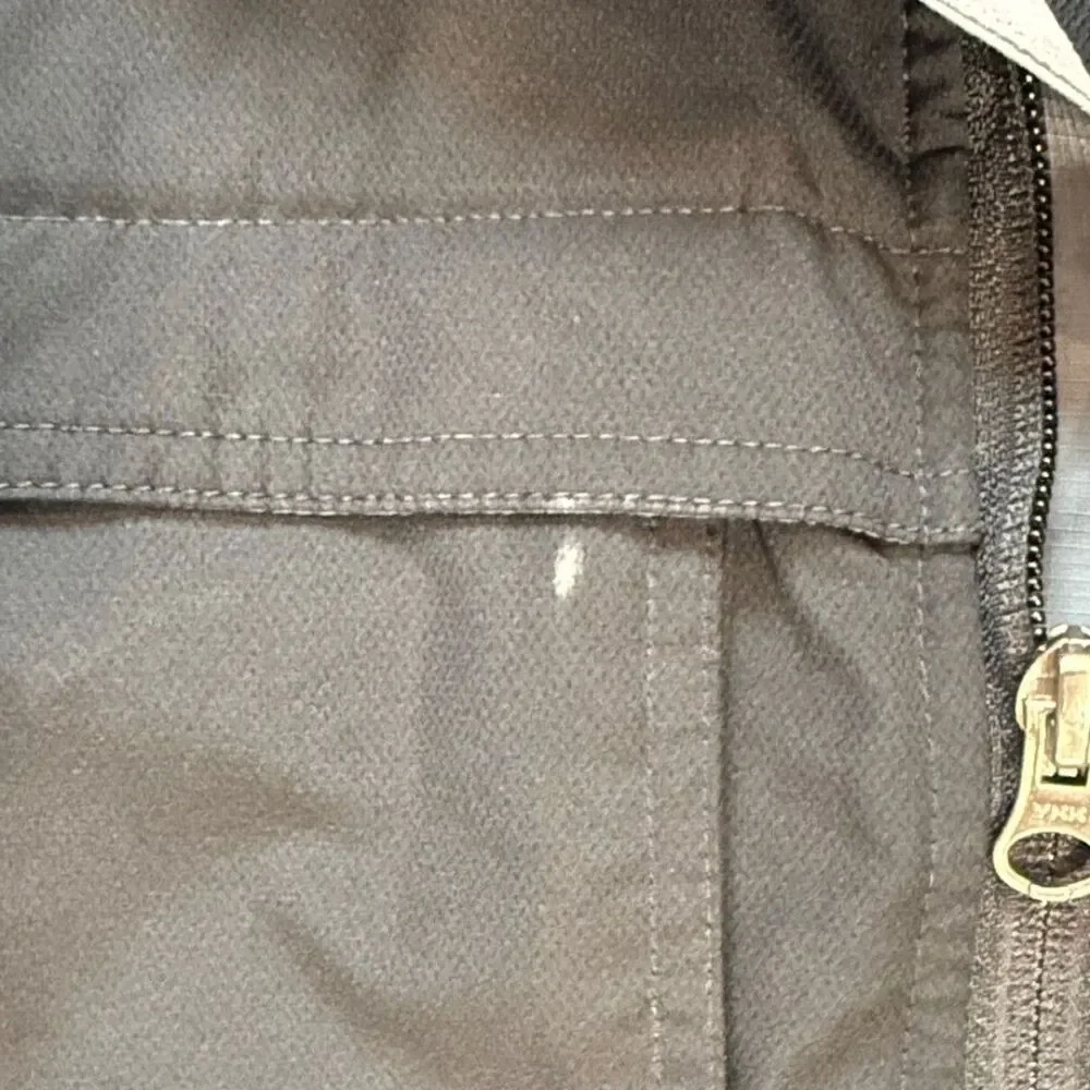 Eddie Bauer Black Lightweight Zip Jacket with Gray Collar